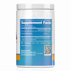 Poured Harvest Naturals PEA capsules into hand indicating convenient daily use.