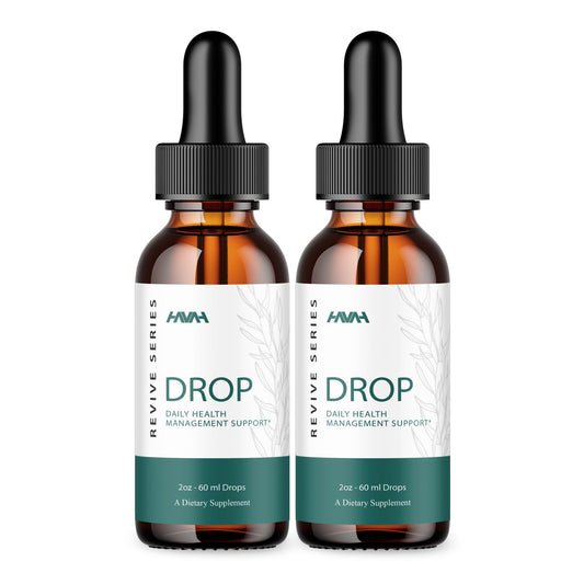 Havah Drop The Pounds bottle-front shows a sleek liquid formula for daily wellness.