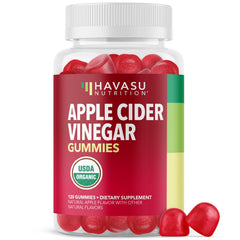 HAVASU Nutrition Apple Cider Vinegar Gummies product shot for daily digestive support.