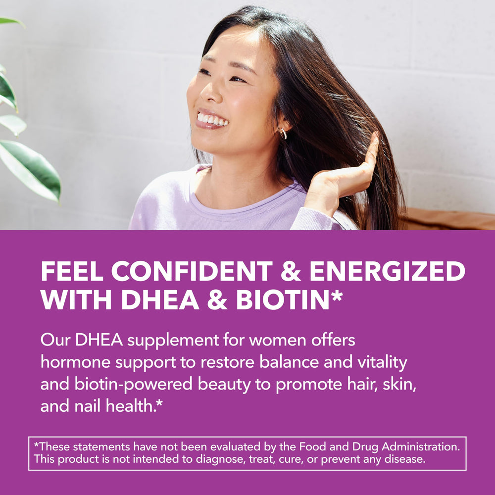 Vegan, Non-GMO, Gluten-Free HAVASU DHEA Biotin capsules support clean wellness.