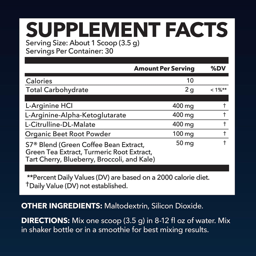 HAVASU NUTRITION L-Arginine Powder scoop included for precise pre-workout dosing.