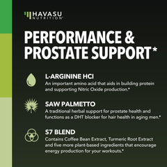 HAVASU NUTRITION bottle back details ingredients and benefits