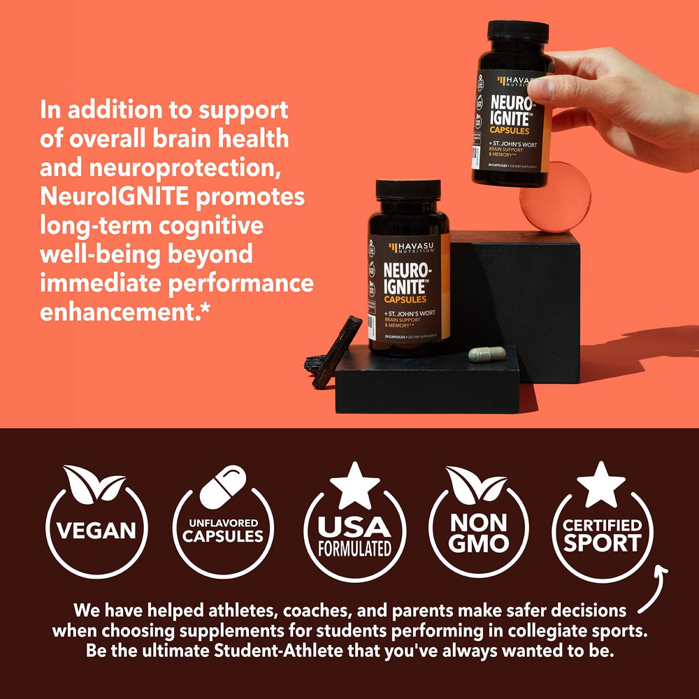 HAVASU NUTRITION NeuroIGNITE 2-month supply packaging for value and consistency.