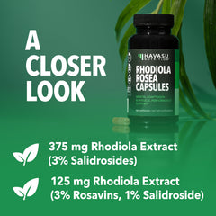 Ingredients label detail showing rosavins and salidrosides content
