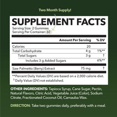 HAVASU Nutrition Saw Palmetto Gummies raspberry flavor package