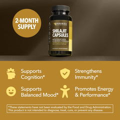 HAVASU NUTRITION Shilajit capsules closeup — premium extract in a compact capsule.