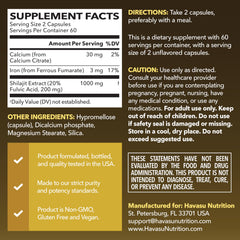 HAVASU NUTRITION Shilajit capsules pour — convenient intake after meals.