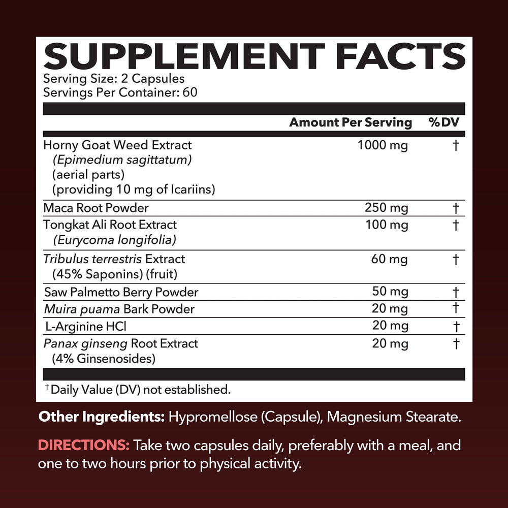 Havasu Nutrition Tongkat Ali capsules beside bottle, helps daily stamina.