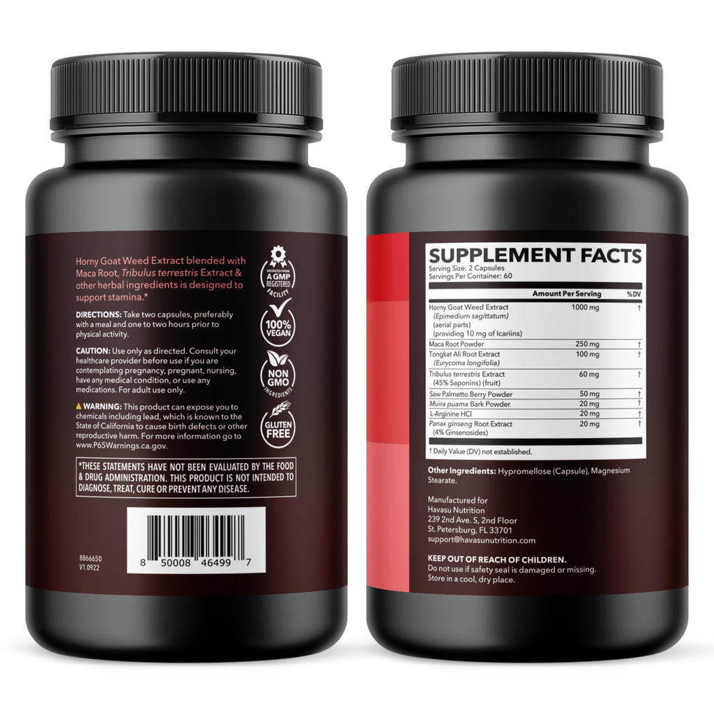 Havasu Nutrition travel-size bottle, on-the-go energy support.