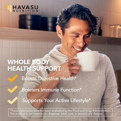 HAVASU NUTRITION turmeric gummies label highlights vegan, non-GMO formula.
