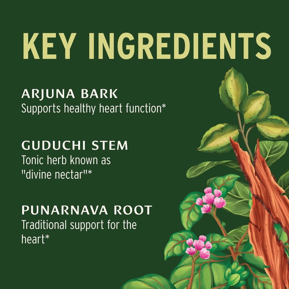 Arjuna bark and herbal mix in Heart Formula tablets