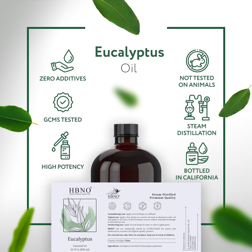 HBNO eucalyptus oil in diffuser scene for refreshing aromatherapy