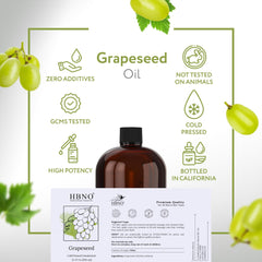 HBNO Grapeseed Oil USA bottling facility signifies local production quality control.