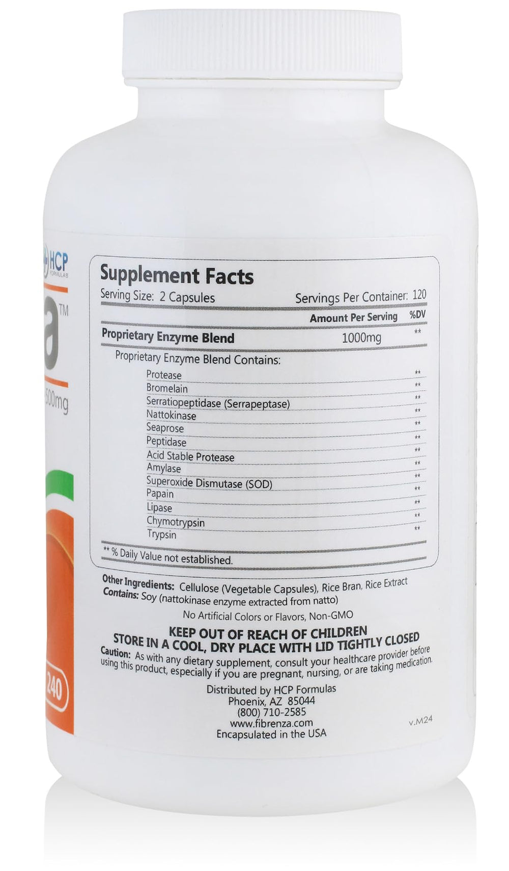 Fibrenza capsules close-up highlighting easy daily intake