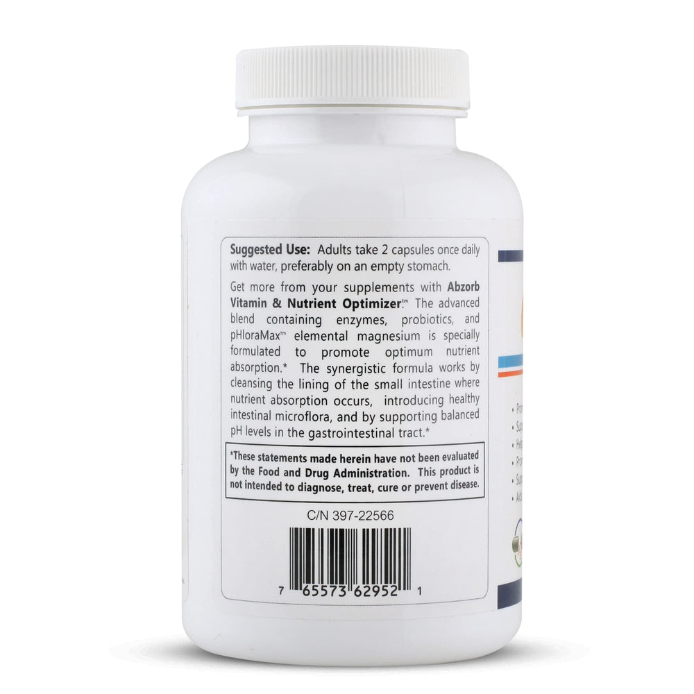 HCP Formulas Abzorb ingredient label showing ozonated magnesium oxide blend.