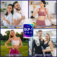 Heafetine GLP-1 gut health scene implying digestion support.