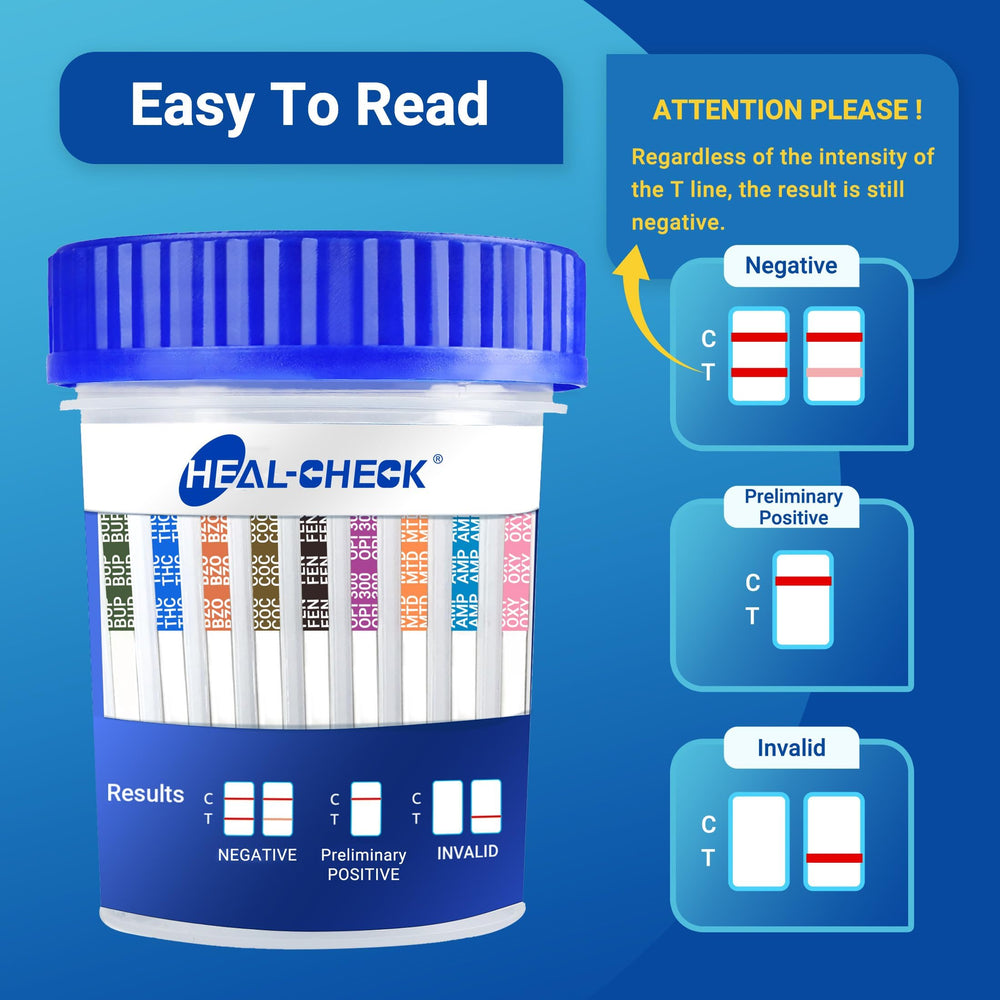 HEAL-CHECK individually wrapped tests with long shelf life for inventory