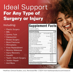 HealFast flatlay supplement packaging ready for your daily recovery routine.