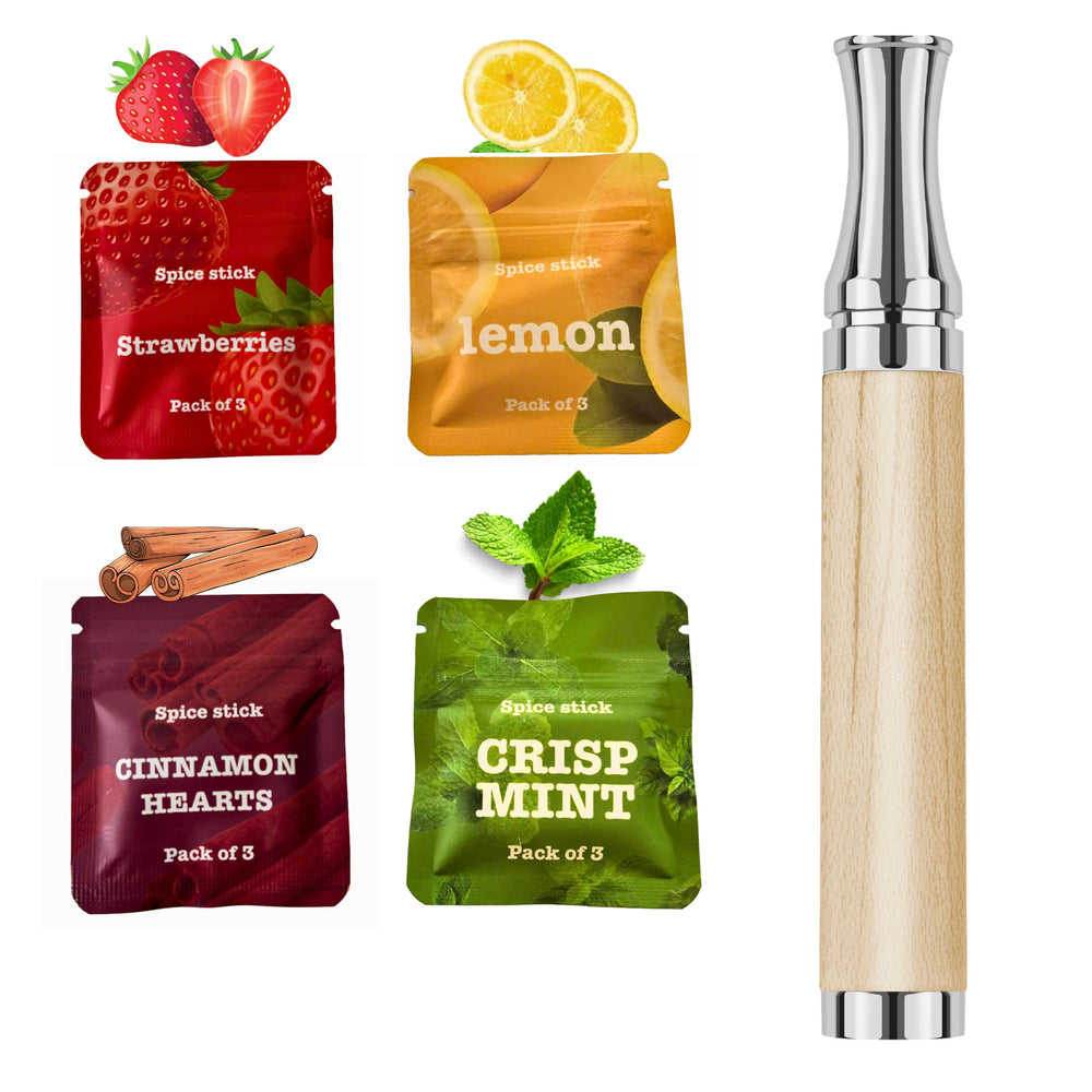 Healfs smokeless inhaler packaging showcases compact, portable design for on-the-go use.