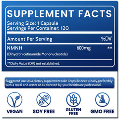 Close-up of HEALGUT NMNH capsules showing smooth texture for easy daily use.