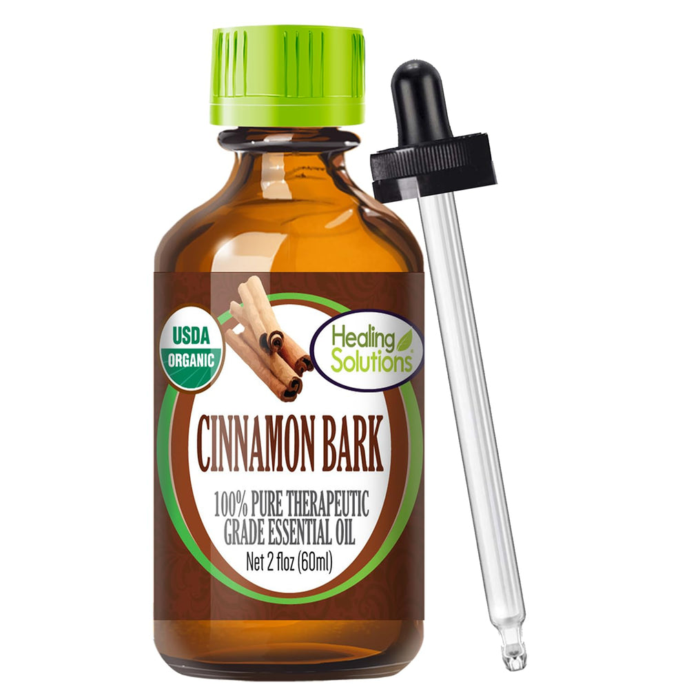 Healing Solutions Cinnamon Bark 2oz bottle for diffusion and blends.