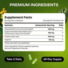 HealMeal Dihydroberberine cinnamon-infused visuals suggest enhanced flavor and appeal.