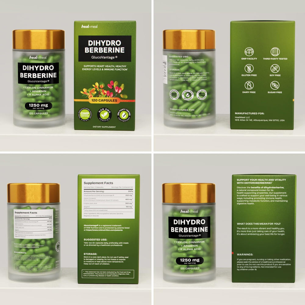 HealMeal Dihydroberberine USA manufactured label signals quality