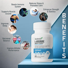HEALNEST L-Arginine Capsules bottle cap close-up with seal for daily energy support
