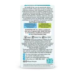 Health and Her menopause guide app navigation for exercise and habit reminders.