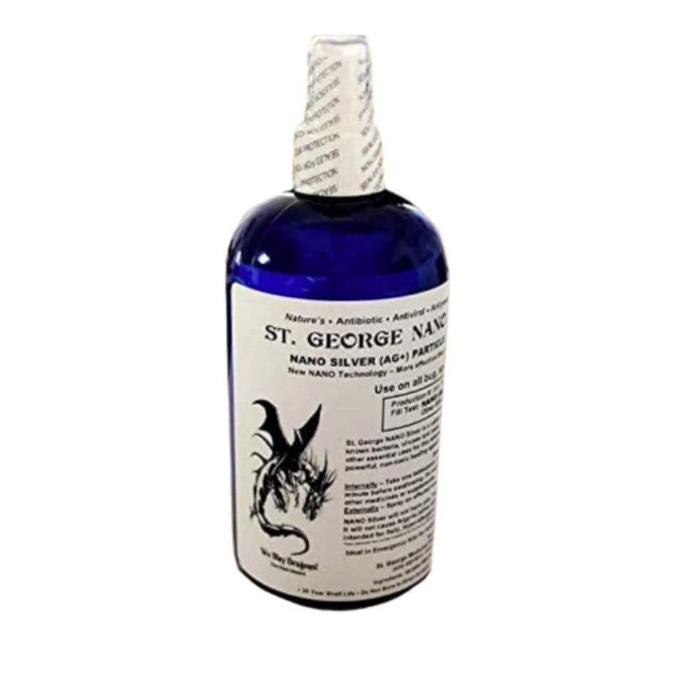 HEALTH AND MED.COM St. George Nano Silver bottle with 68 PPM colloidal silver for daily use