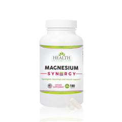 Health As It Ought To Be Magnesium Syn3rgy bottle shows three forms for daily balance