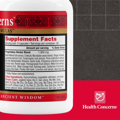 Health Concerns Aloe 22 nutrition panel highlights herbal blend for gut harmony