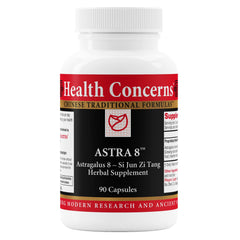 Health Concerns Astra 8 bottle front promotes daily immune support and steady energy