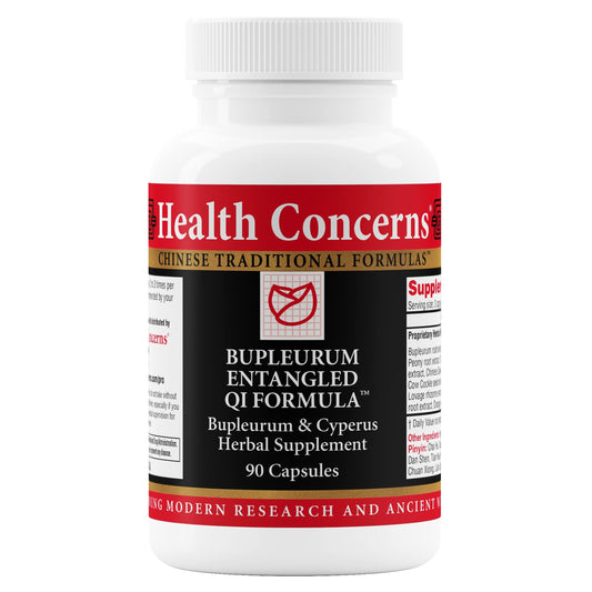 Health Concerns Bupleurum Entangled Qi Formula bottle for daily women's wellness.