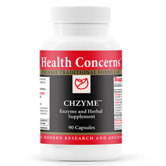 Health Concerns Chzyme bottle front for digestive support