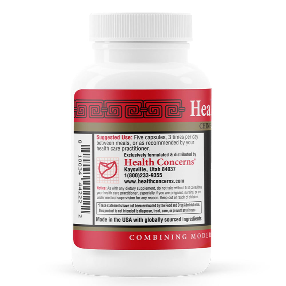 Health Concerns Enhance capsules close-up highlights the daily wellness formula.