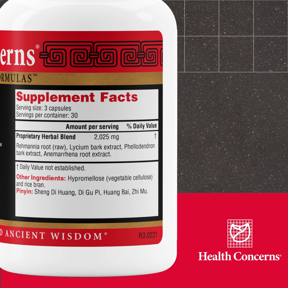 Health Concerns Great Yin label detail highlighting traditional herbal formulation for balance.