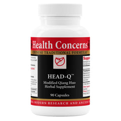Health Concerns Head-Q bottle label showing traditional formula for sinus and tension support