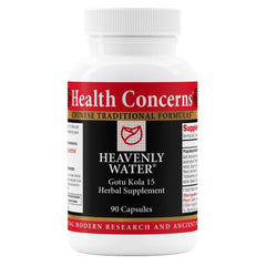 Health Concerns Heavenly Water bottle front highlights 90 capsules for hormonal balance