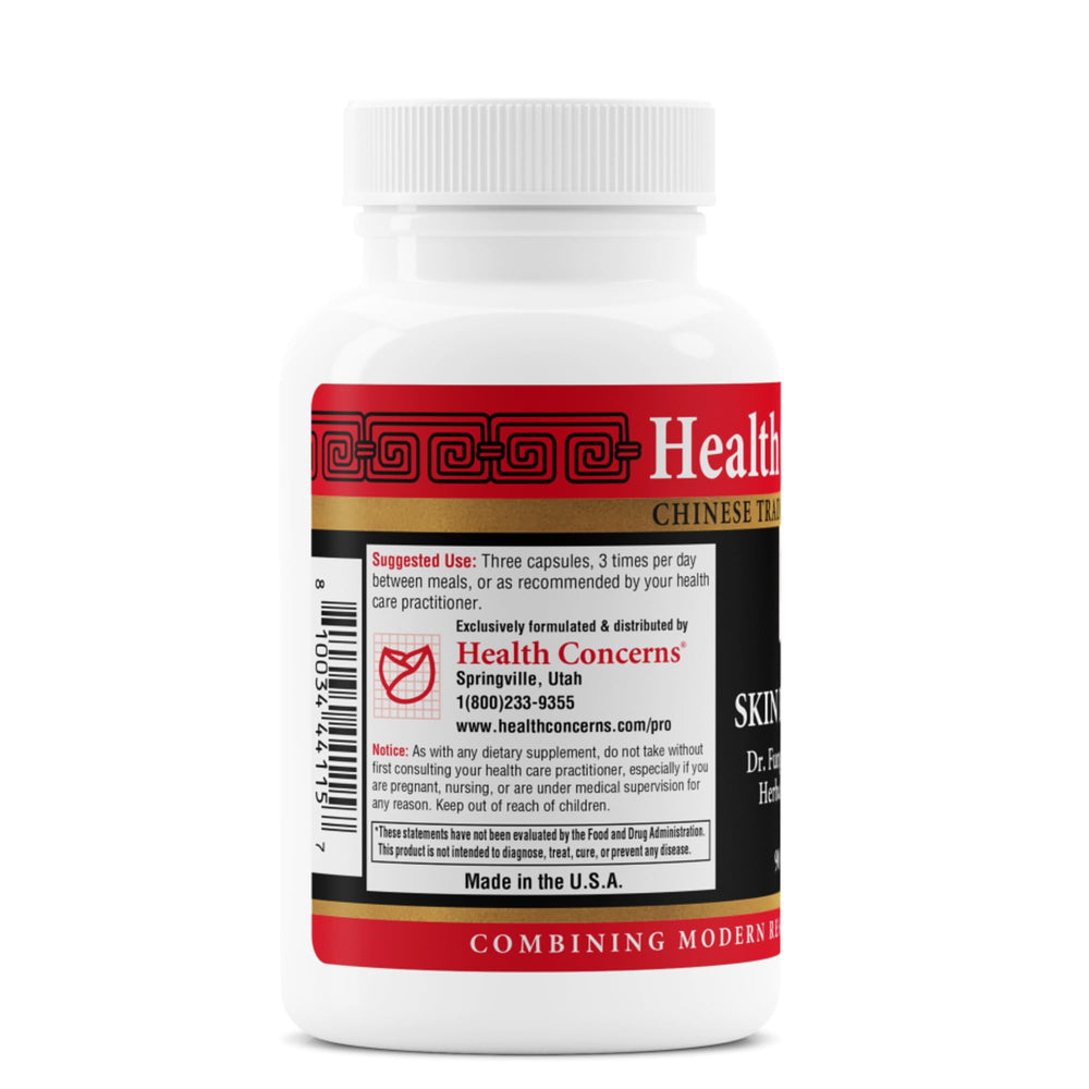 Health Concerns herbal blend ingredients featuring Skullcap and Dong Quai for traditional skin balance