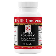 Health Concerns Lily Bulb Formula bottle for respiratory support.