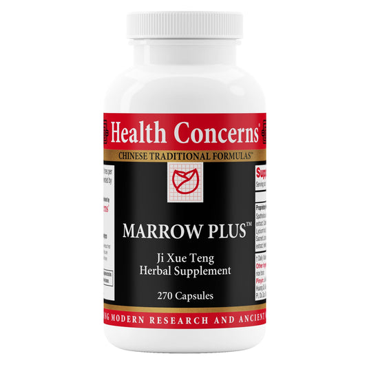 Health Concerns Marrow Plus bottle with capsules for daily vitality support