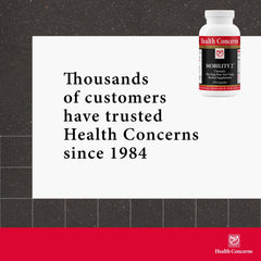 Health Concerns Mobility 2 label close-up with branding