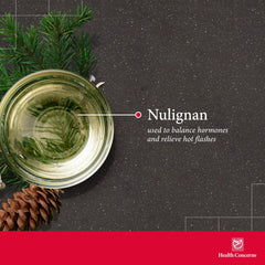 NuLignan ingredients close-up highlighting 25 mg HMRLignan from Picea abies.