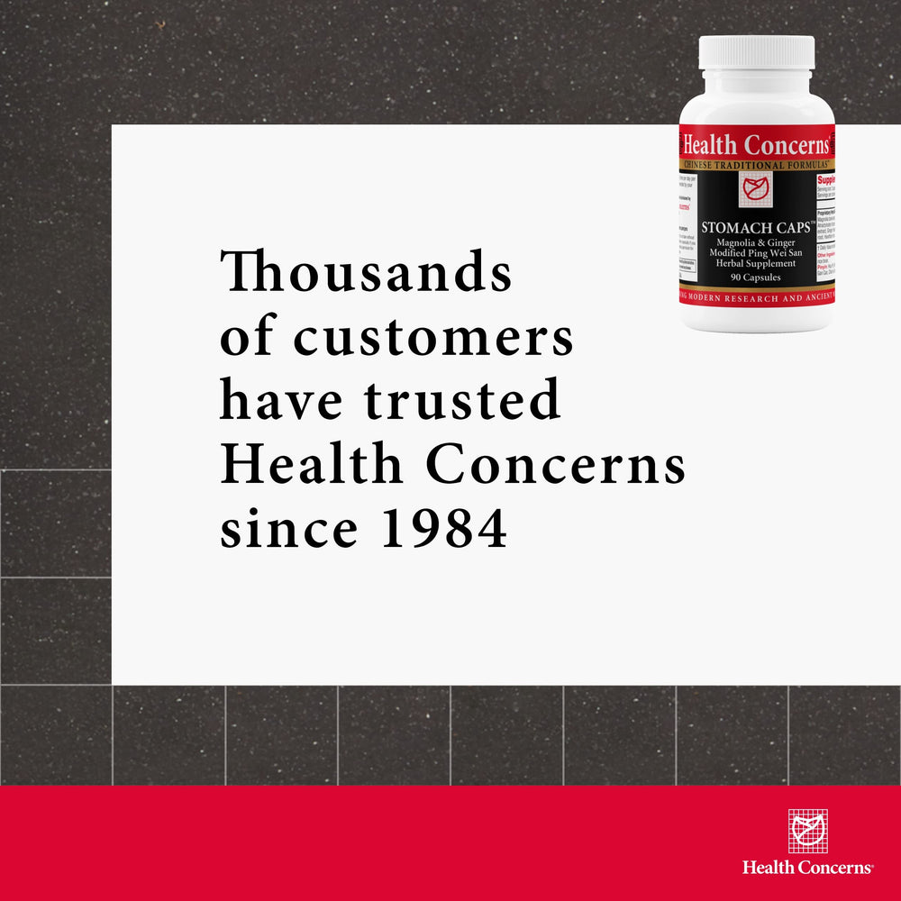 Health Concerns Stomach Caps hawthorn fruit promotes smoother gut function.