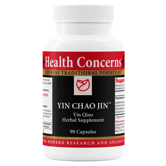 Health Concerns Yin Chao Jin bottle front showing immune support and herbal blend