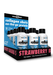 Health Direct AminoSculpt liquid collagen bottle with strawberry-banana flavor supports joints