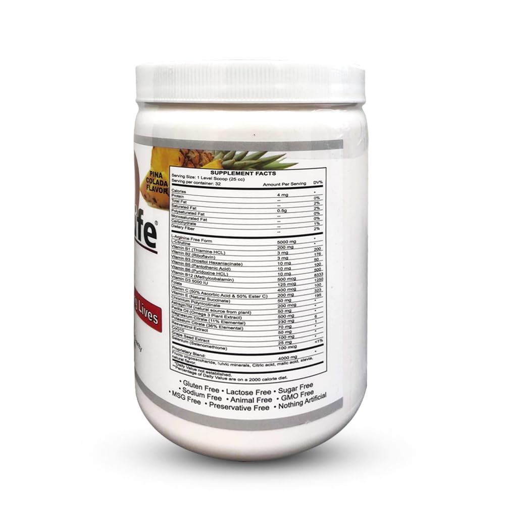 Health Guardian Cardio for Life scoop dissolving in water for quick mixing and use.