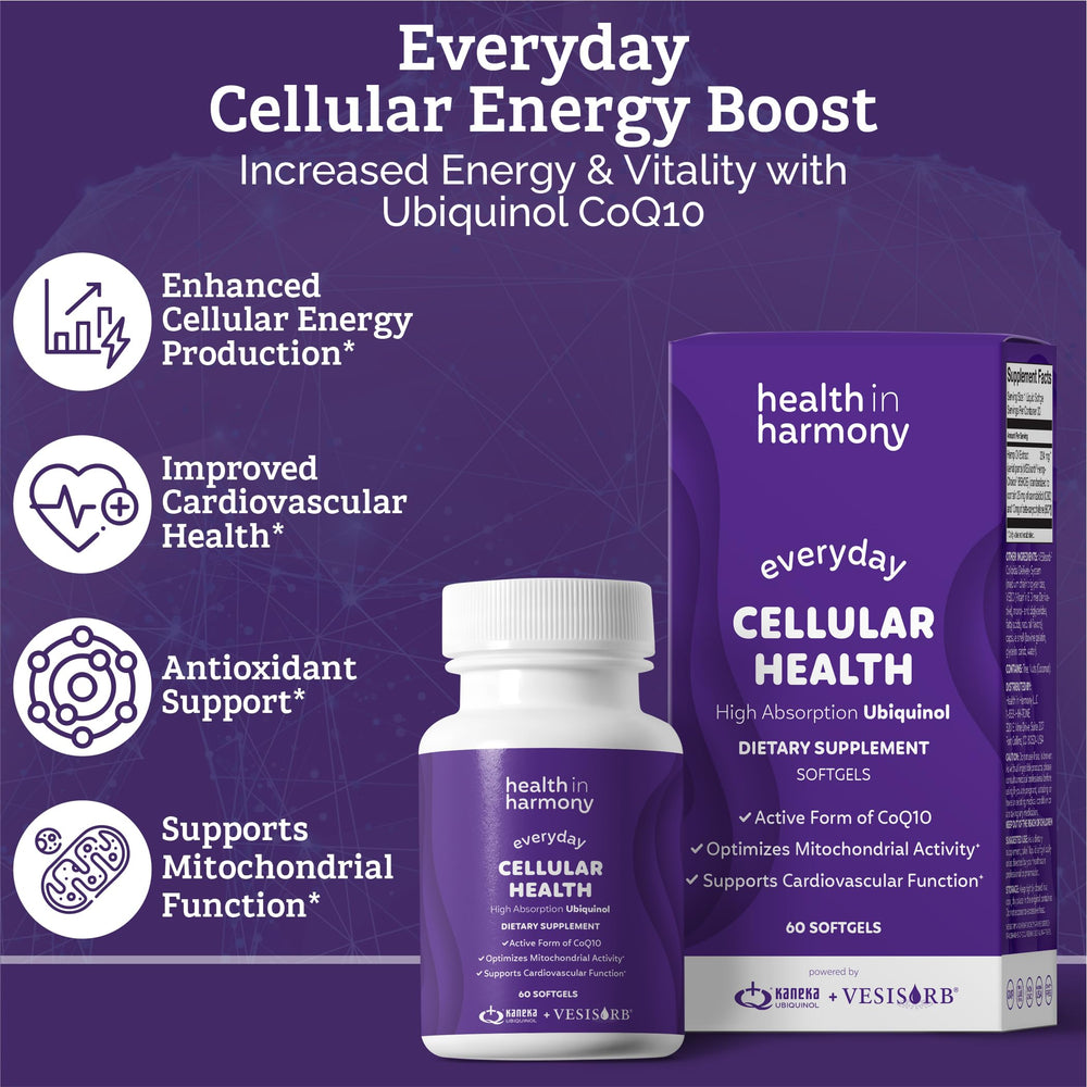 Health in Harmony heart health softgels support cardiovascular performance and mitochondrial efficiency.