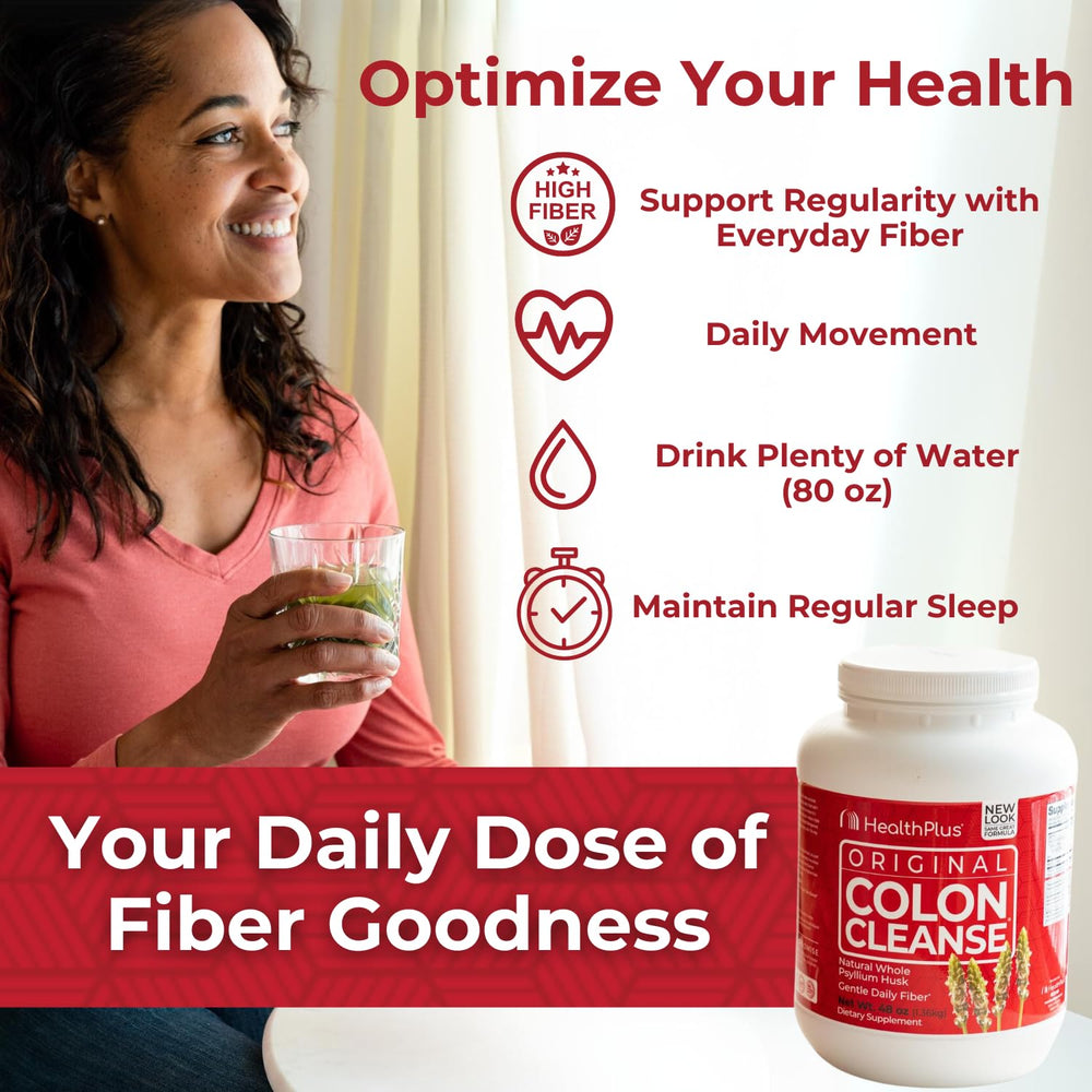 Health Plus Colon Cleanse serving cup prepared for a daily ritual.